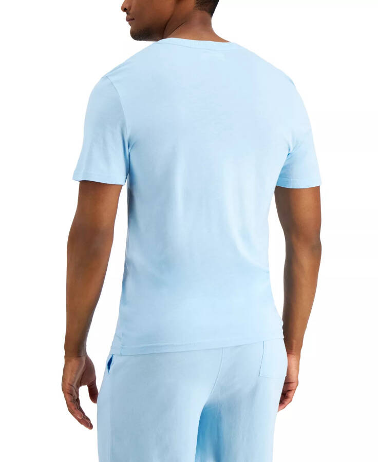 Men's Pajama T-Shirt, Created for Modazone Light Blue - 4