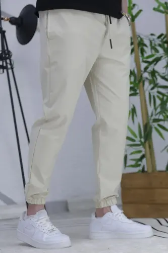 Men's Parachute Jogger Pants11-Beige - 3
