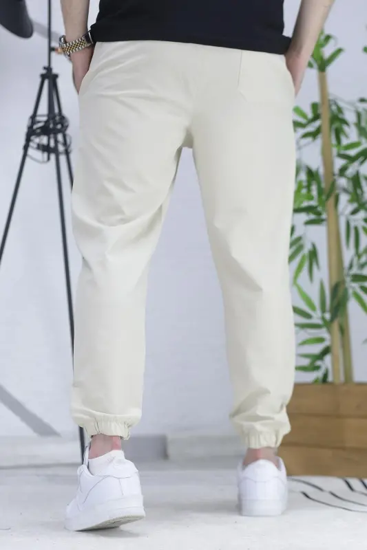 Men's Parachute Jogger Pants11-Beige - 6
