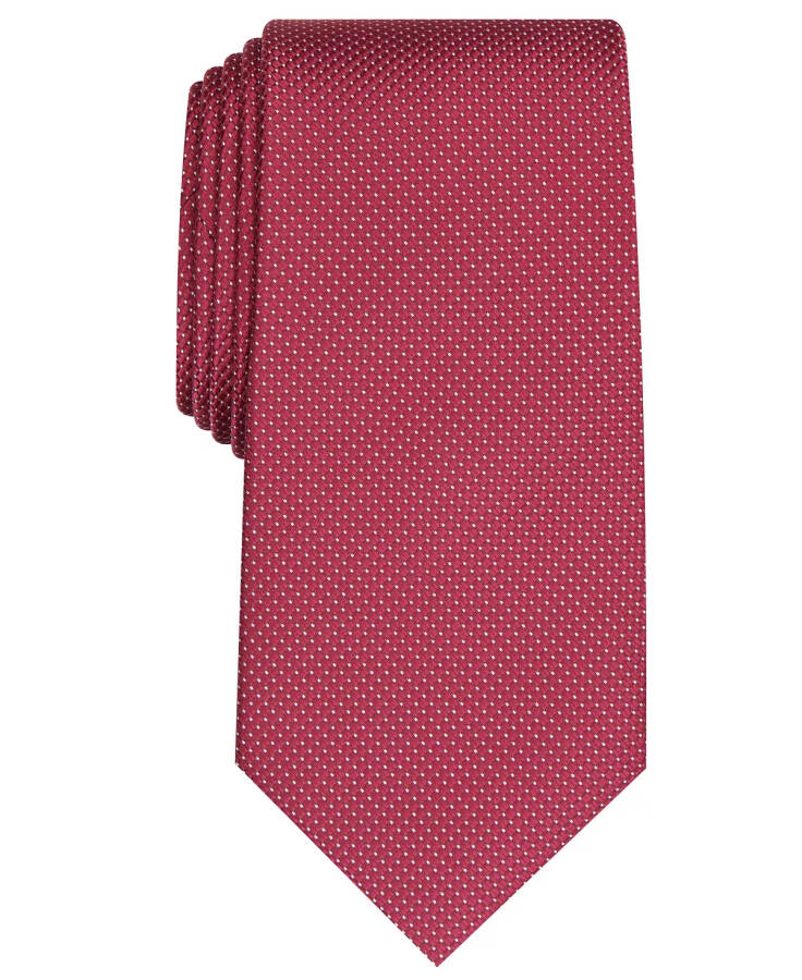 Men's Parker Classic Grid Tie, Created for Modazone Burgundy - 1