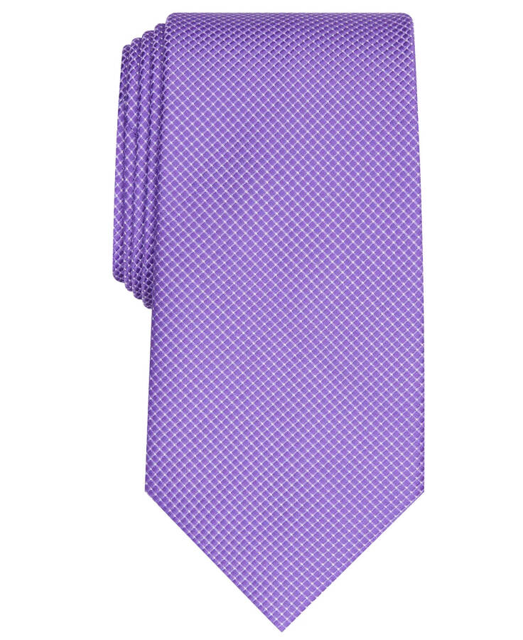 Men's Parker Classic Grid Tie, Created for Modazone Purple - 1