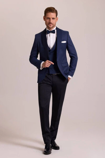 Men's Parliament Slim Fit Shawl Collar Waistcoat Groom Suit - YSF