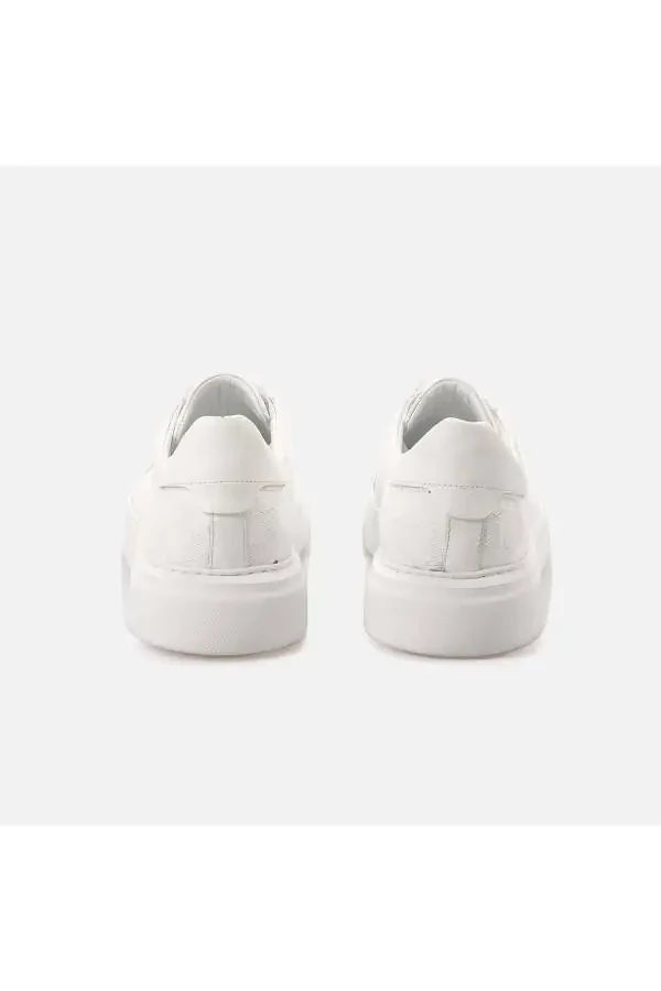 Men's Patent Leather Eva Sole White Casual Shoe-B - 4