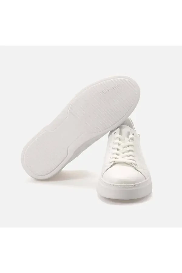 Men's Patent Leather Eva Sole White Casual Shoe-B - 5