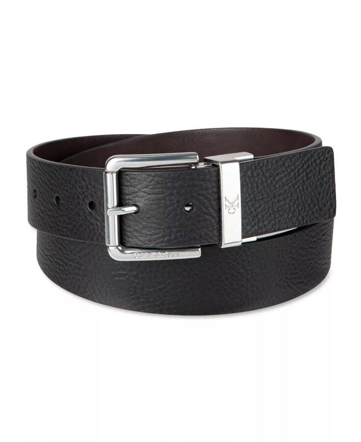 Men's Pebble Grain Reversible Jean Belt Black, Brown - 1