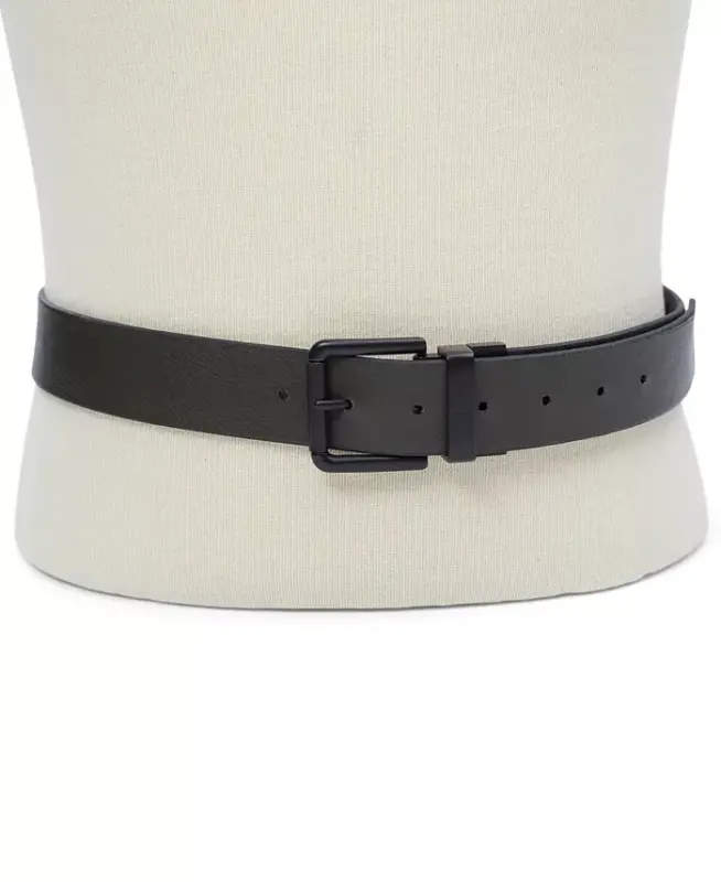 Men's Pebble Grain Reversible Jean Belt - Brown, Olive - 4