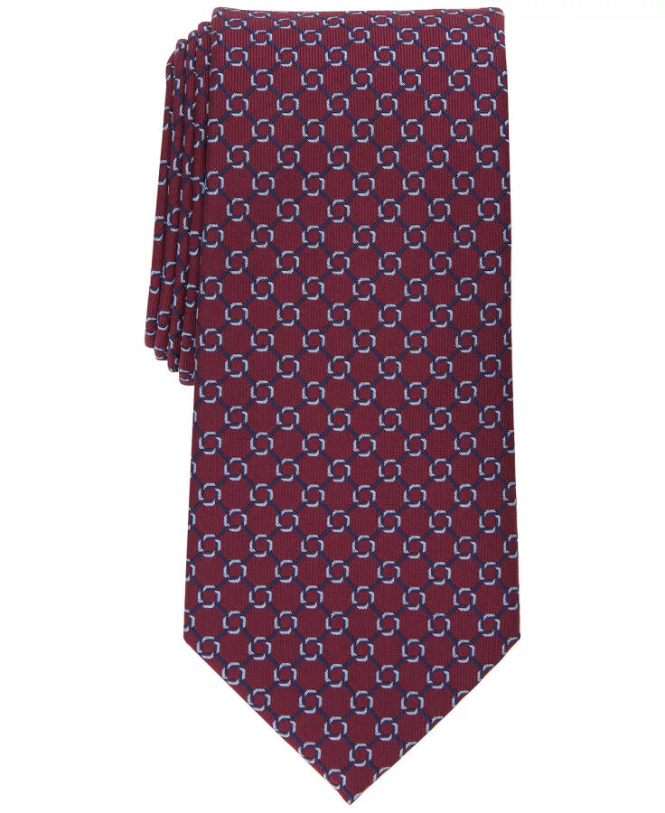 Men's Perez Medallion Tie, Created for Modazone Burgundy - 1