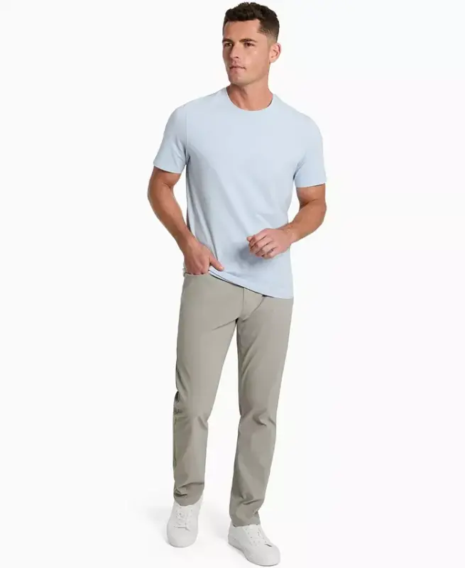 Men's Performance Crewneck T-Shirt-Light Blue - 2
