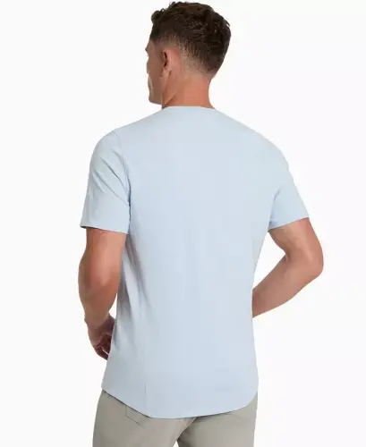 Men's Performance Crewneck T-Shirt-Light Blue - 4