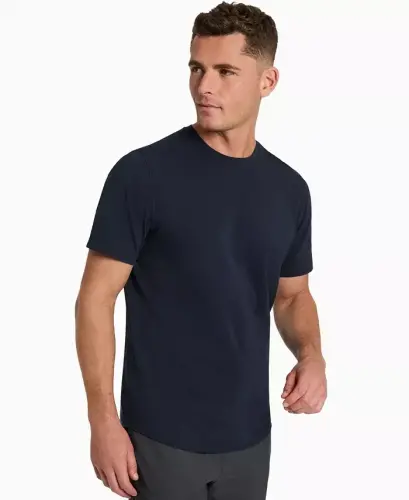 Men's Performance Crewneck T-Shirt-Navy 