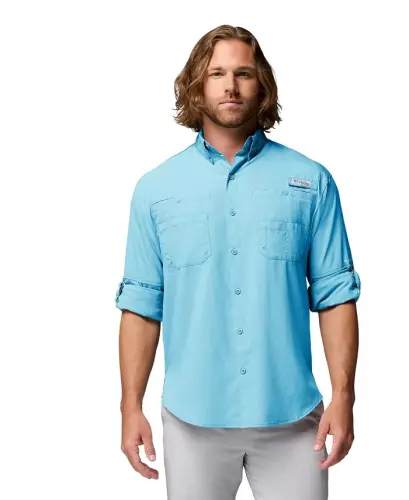 Men's Performance Fishing Gear Tamiami II Long-Sleeve Shirt - Vintage Blue - 1