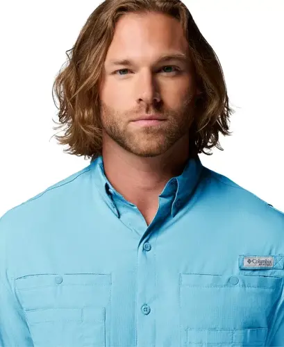 Men's Performance Fishing Gear Tamiami II Long-Sleeve Shirt - Vintage Blue - 4