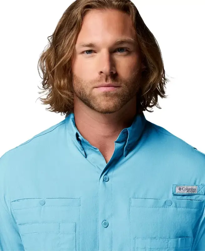 Men's Performance Fishing Gear Tamiami II Long-Sleeve Shirt - Vintage Blue - 4