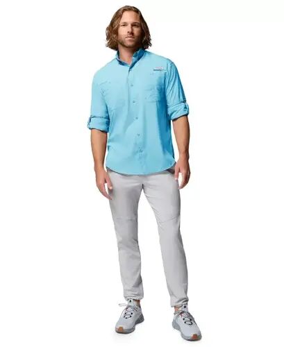 Men's Performance Fishing Gear Tamiami II Long-Sleeve Shirt - Vintage Blue - Columbia (1)