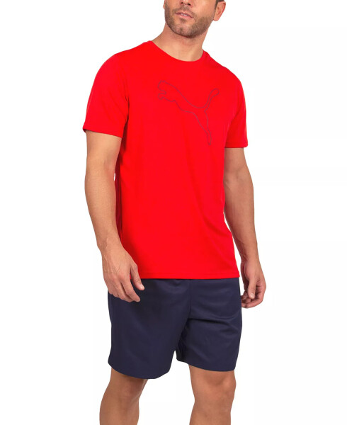 Men's Performance Moisture-Wicking Cat T-Shirt Red - 3