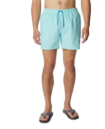 Men's Performance Rambler Logo Swim Trunks-Gulf Stream - 5