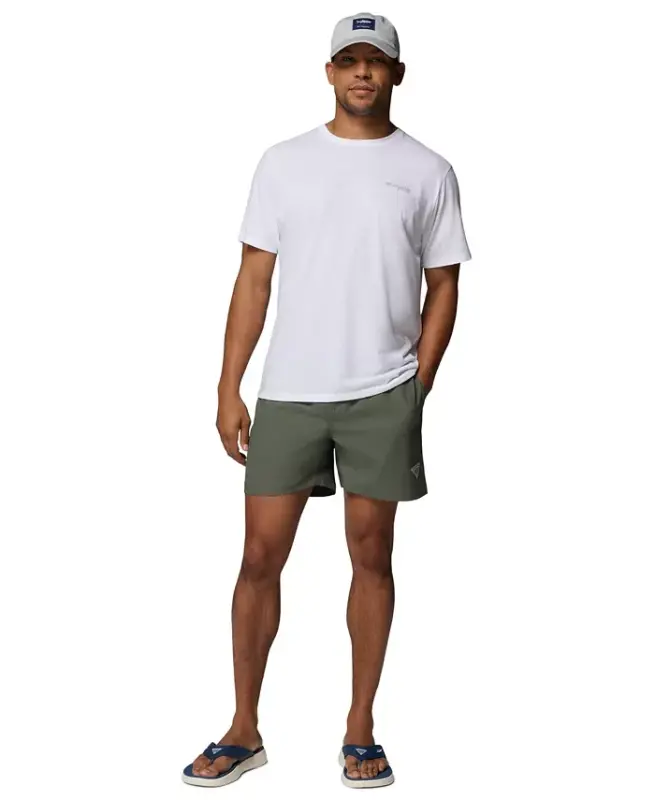 Men's Performance Rambler Logo Swim Trunks-Gulf Stream - 6