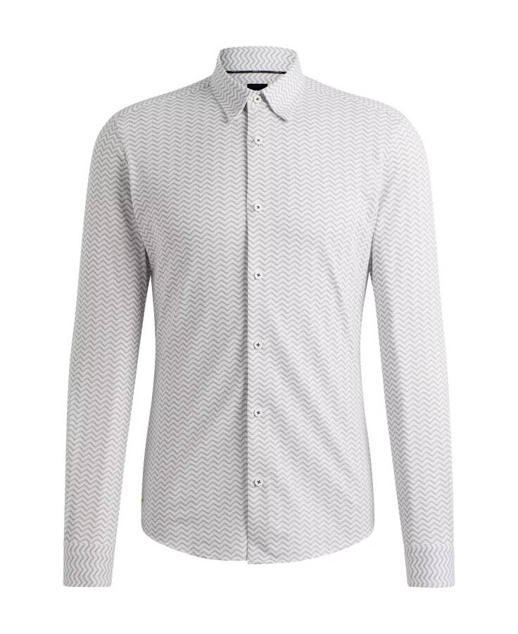 Men's Performance Slim-Fit Dress Shirt Open White - 5