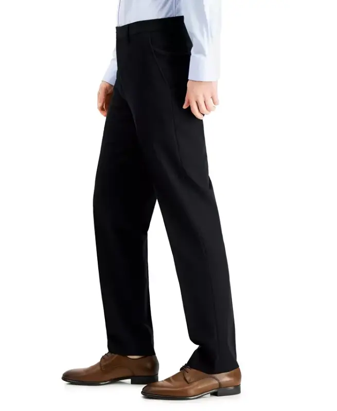 Men's Performance Stretch Modern-Fit Dress Pants-Blue - 4