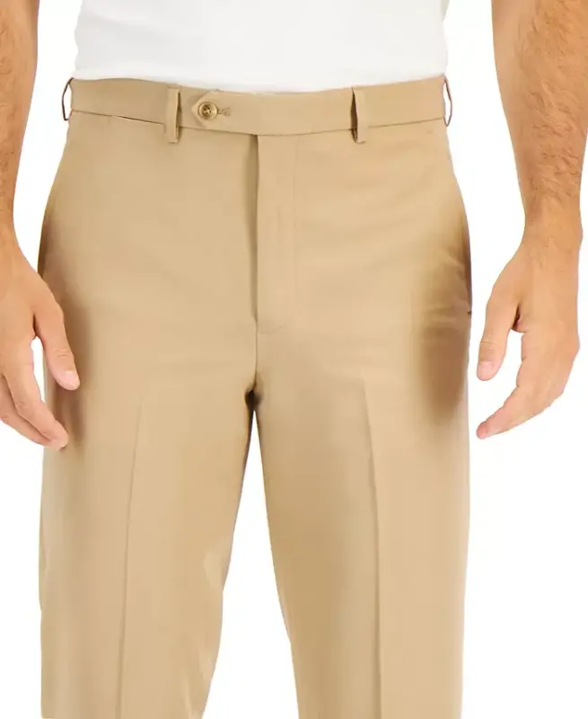 Men's Performance Stretch Modern-Fit Dress Pants-Camel - 4