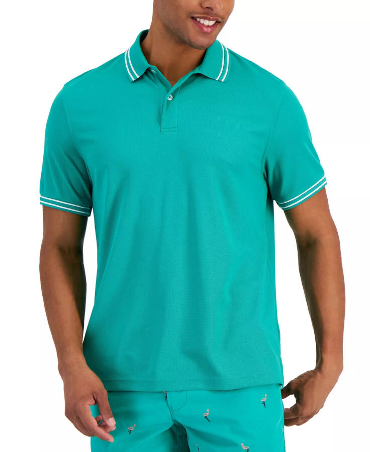 Men's Performance Stripe Polo, Created for Modazone True Green - 2