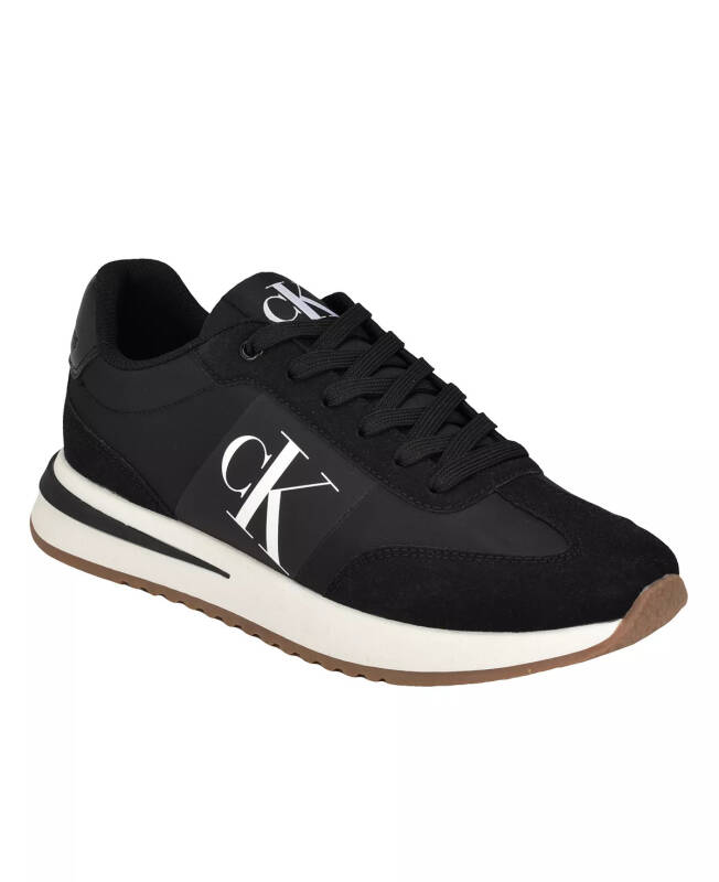 Men's Pezrand Casual Lace-Up Sneakers-Black - 1