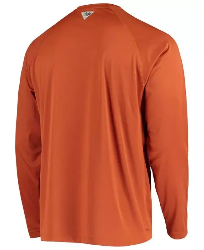 Men's PFG Burnt Orange Texas Longhorns Terminal Tackle Omni-Shade Long Sleeve T-shirt-Burnt Orange - 3