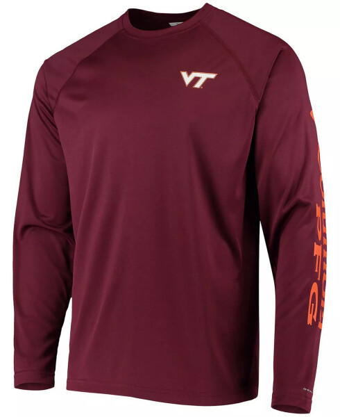 Men's PFG Maroon Virginia Tech Hokies Terminal Tackle Omni-Shade Long Sleeve T-shirt Maroon - 3