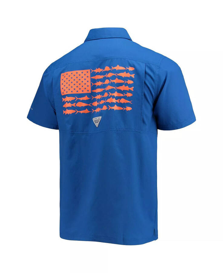 Men's PFG Royal Florida Gators Slack Tide Camp Button-Up Shirt Royal - 4