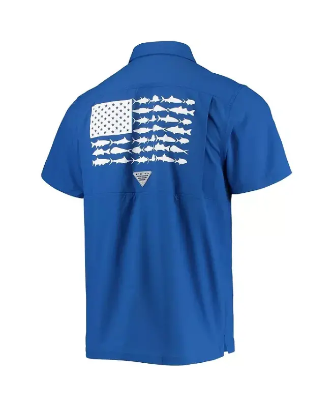 Men's PFG Royal Kentucky Wildcats Slack Tide Camp Button-Up Shirt-Royal - 4