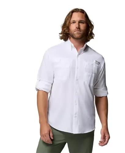 Men's PFG Tamiami II Long-Sleeve Shirt-White - 3