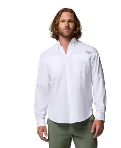 Men's PFG Tamiami II Long-Sleeve Shirt-White 