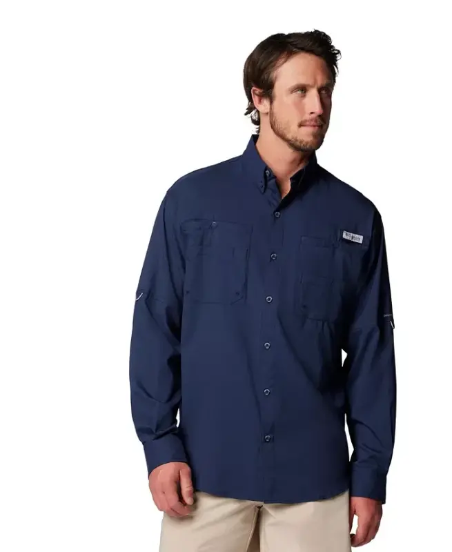 Men's PFG Tamiami II Uzun Kollu Gömlek - Collegiate Navy - 1