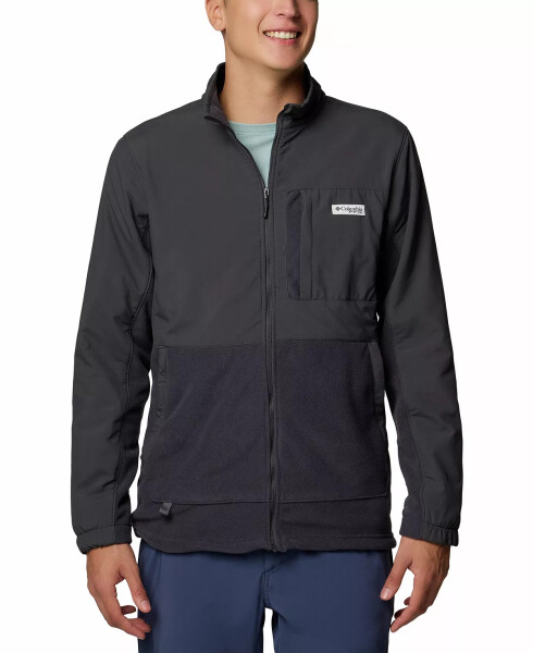 Men's PFG Uncharted Zip-Front Fleece Jacket Shark, Shark - 1