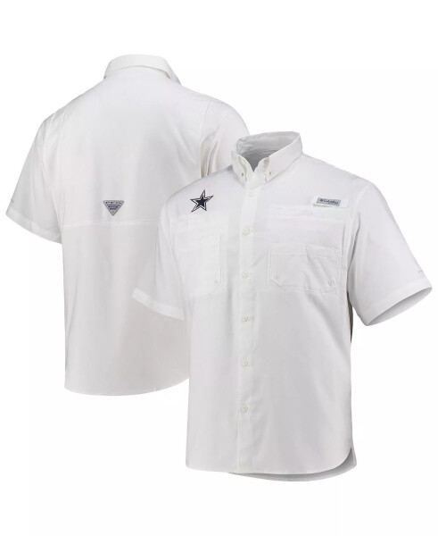 Men's PFG White Dallas Cowboys Tamiami Omni-Shade Button-Down Shirt White - 2