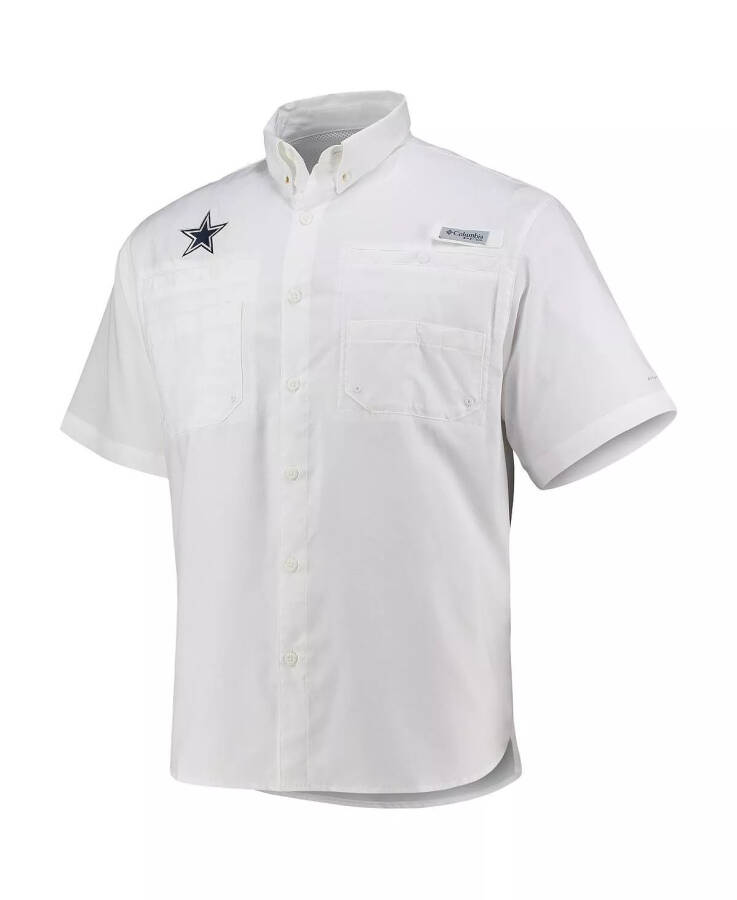 Men's PFG White Dallas Cowboys Tamiami Omni-Shade Button-Down Shirt White - 3