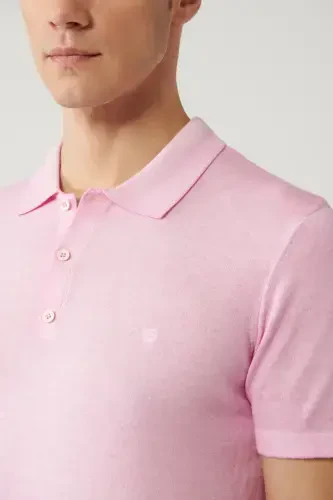 Men's Pink Polo T-shirt - AVVA (1)