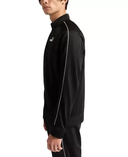 Men's Piped Tricot Jacket-Black - 2
