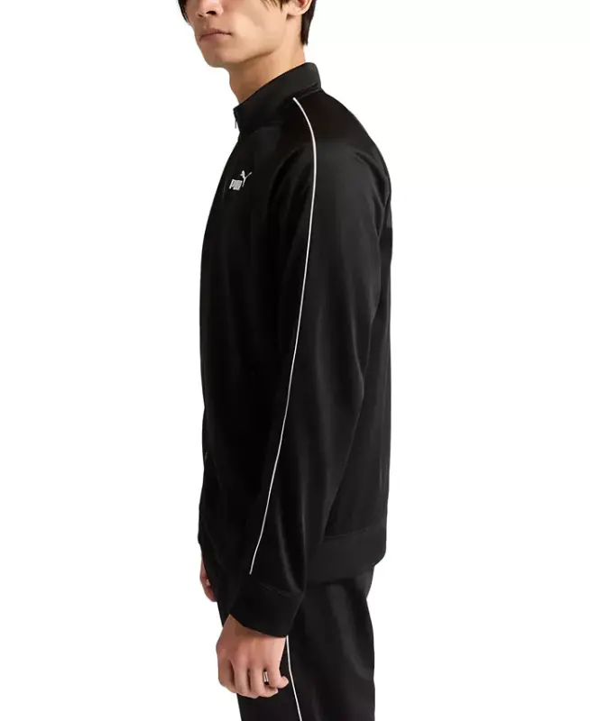 Men's Piped Tricot Jacket-Black - 2