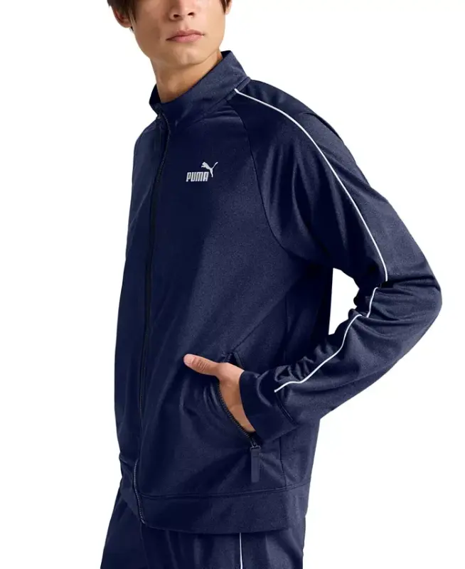 Men's Piped Tricot Jacket - dark blue - 2