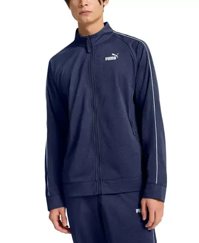 Men's Piped Tricot Jacket - dark blue - 1