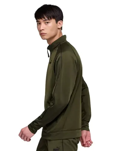Men's Piped Tricot Jacket - Dark Olive - PUMA (1)