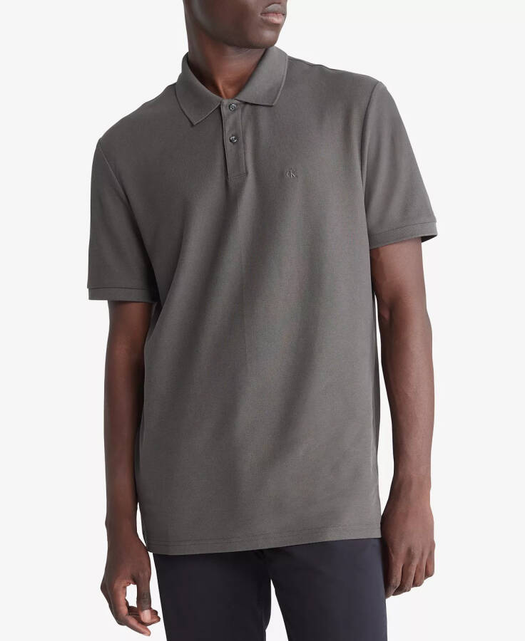 Men's Pique Solid Polo Beluga - 1