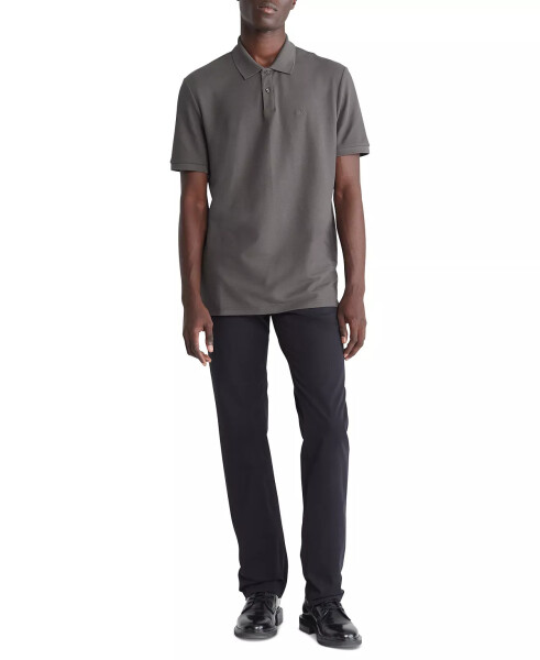 Men's Pique Solid Polo Beluga - 4