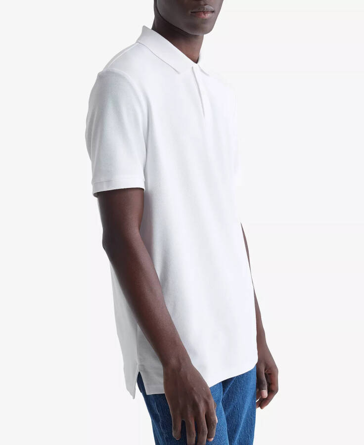 Men's Pique Solid Polo Brilliant White - 3