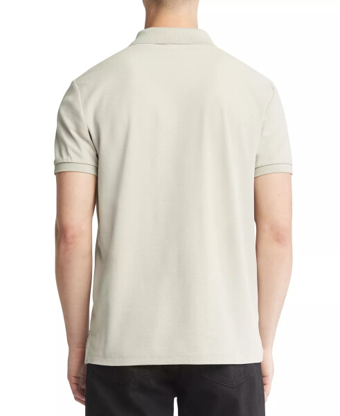 Men's Pique Solid Polo Pussywillow Gray - 2