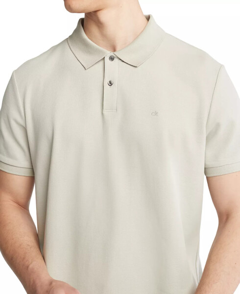 Men's Pique Solid Polo Pussywillow Gray - 3