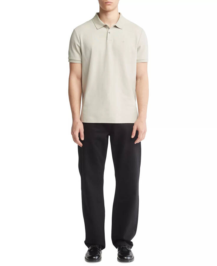 Men's Pique Solid Polo Pussywillow Gray - 4