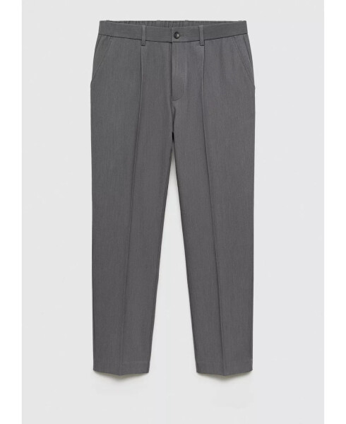 Men's Pleated Flowy Pants Gray - 2