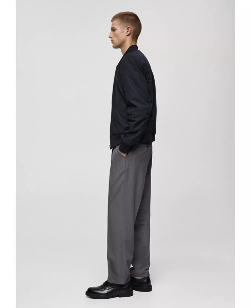 Men's Pleated Flowy Pants Gray - 5